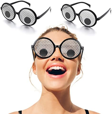 Skylety 3 Парчиња Googly Очи Очила Смешни Тресење Костим Очи Стакло Новина Нијанси Смешни Очила Смешно Googly Додатоци За Ноќта На Вештерките