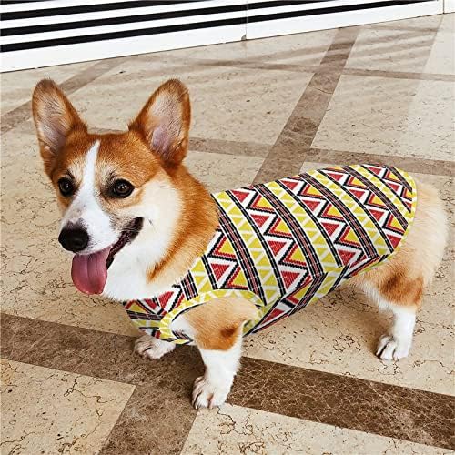 Племенска навахо шема кучиња елек пуловер миленичиња џемпер за кучиња облека за кучиња за мали средни кучиња и мачки 2xl