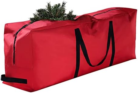 Тенка Божиќна Декорација Торба За Складирање, за венци кутии божиќ со Рачки и Елегантен патент божиќни украси Вештачки Дрвја