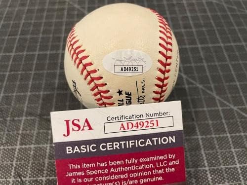 Вилијам Бил Тери Newујорк гигант сингл потпишан бејзбол JSA автентично - автограмирани бејзбол
