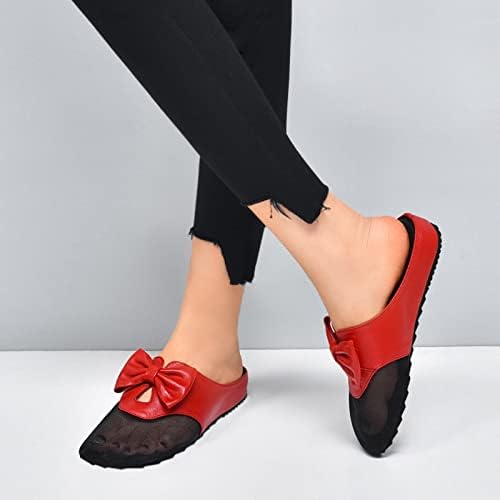 Женски дизајнер сандали 2022 чевли летни дами модна мрежа кожа за зашивање лак за шиење на мекиот дно стан