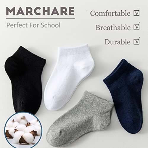 Момци/девојчиња Марјаре момчиња/девојчиња со ниско сечење памучни чорапи Деца беспрекорни училишни чорапи 6 пакувања 3Т-14 години