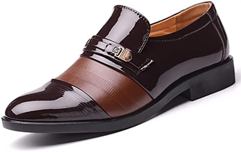 Лизгајте ги чевлите за трчање за мажи широка ширина мода лето и есенски мажи кожни чевли со ниска потпетица за пета, чипка со цврста боја,