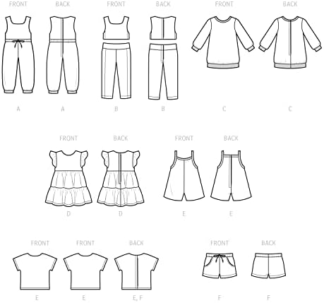 Комплет за шема за шиење на облека за кукли за едноставност, код S9500, големини 18 “, разнобојно