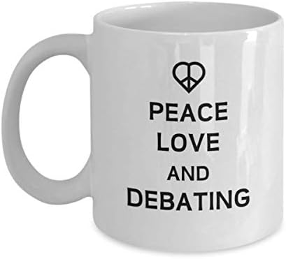 Мир Љубов И Дебатирање Чај Кригла Дебатер Колега Пријател Подарок Хоби Патување Чаша Присутни