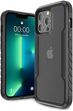 Chickproof Case компатибилен со iPhone 13 Pro Max, Тешка заштитна телефонска кутија јасно, солиден случај на алуминиумска рамка за