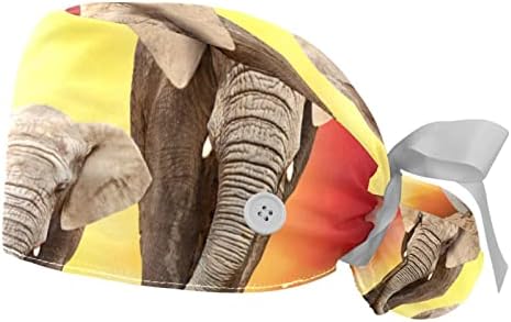 2 парчиња африканско диво животно копче за чистење капа за работа со една големина мулти боја