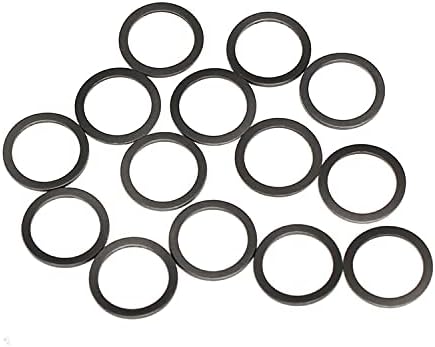 15 парчиња 24,7 мм од 18мм внатрешна диа заптивка за миење црн графит најлон пластични подлошки прстен круг ултра-тенка рамна подлога дебела