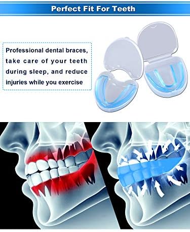HSEI 10 парчиња спортски чувари на устата спортска уста заштита на уста со преносна кутија за возрасни и млади, 5 бои