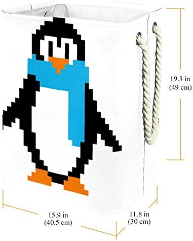 Инхомер Пингвин ИКОНА 300д Оксфорд Пвц Водоотпорна Облека Ја Попречува Големата Корпа За Перење За Ќебиња Играчки За Облека Во Спалната Соба