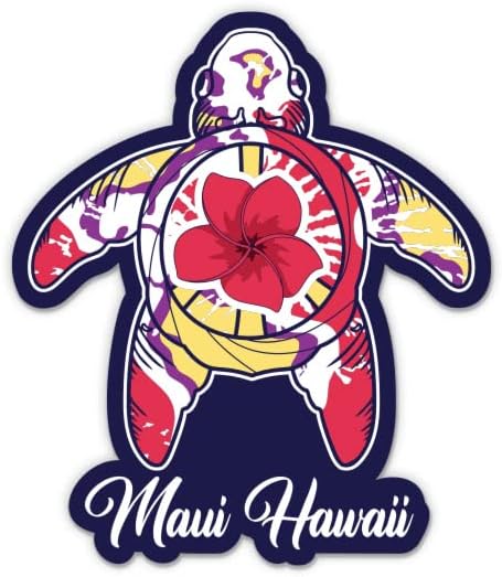 Мауи Хаваи налепници на желка - 2 пакувања од 3 налепници - водоотпорен винил за автомобил, телефон, шише со вода, лаптоп - тропски декорации