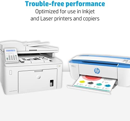 HP печатач хартија | 8,5 x 11 хартија | Канцеларија 20 lb | 1 рем - 500 листови | 92 светла | Направено во САД - FSC Сертифициран