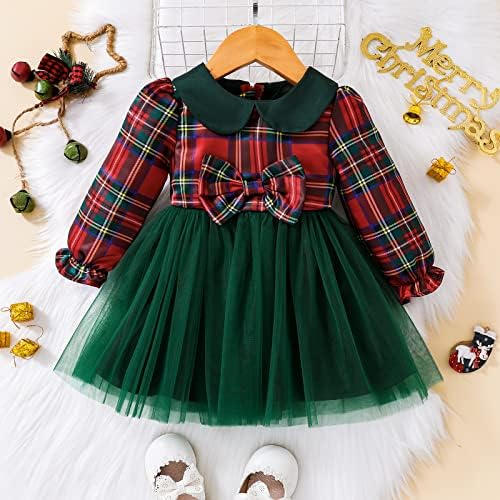 Дете за бебиња девојки Божиќни фустани Tulle Tutu Bunny Skrit фустан Божиќна облека за облека за деца девојчиња 1-5T