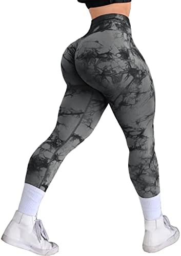 Aimsilia Women'sенски лесни хеланки тренингот јога панталони задникот кревајќи висока половината за контрола на стомакот на стомакот
