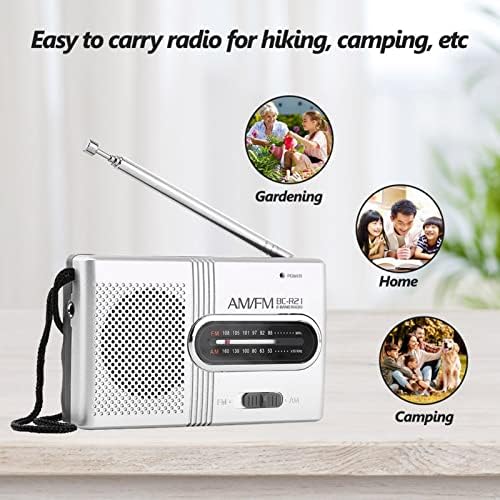 Универзален преносен AM/FM мини радио, сигурен практичен високо -перформанси, музички плеер за приемници на стерео звучници