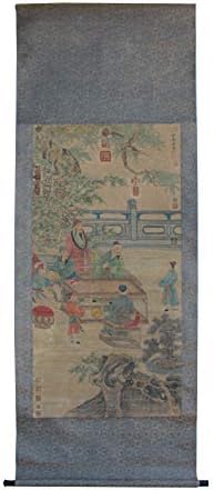 OrientLiving Court House People People Ink Ink Scroll Painting Museum Quality Wall Art ACS5646