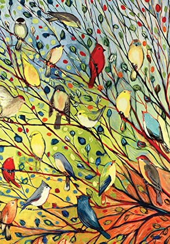 Толанд домашна градина 119537 дрво птици пролетно знаме 12x18 инчи двострана пролетна градина знаме за надворешна куќа летен