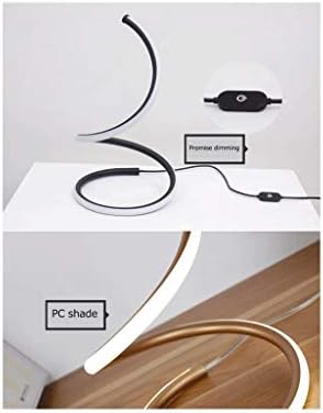Но-лого wajklj спирална предводена табела ламба за очите за заштита на очите, модерни минималистички креативни алуминиум паметна декоративна