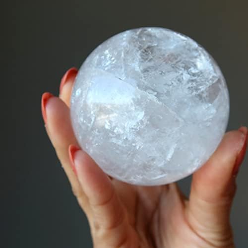 Сатенски кристали чиста кристална топка од кварц на виножитото 2,25-2,5 инчи