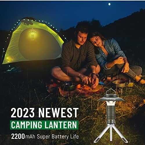 Cyclespeed USB LED камп за кампување, 2200mAh Полнење на 3 режими Шатор светло со кука за клип, светлосна светлина за итни случаи
