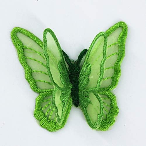 Sunmove 10 парчиња Везење пеперутка шива на лепенка со значка свадба невестински фустан извезена апликација за шиење занаети DIY