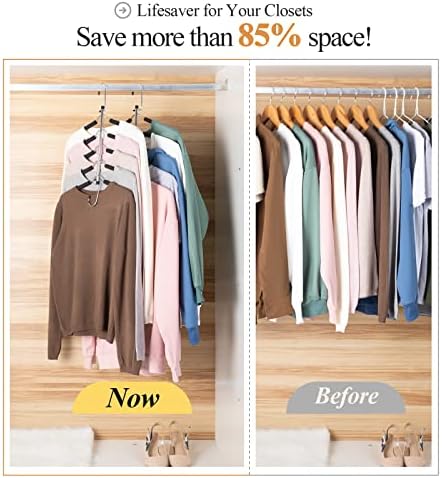 Закалки за облека Znben Облека за заштеда на простор за заштеда на пакувања 2 пакувања за закачување кошула со лизгање со куки