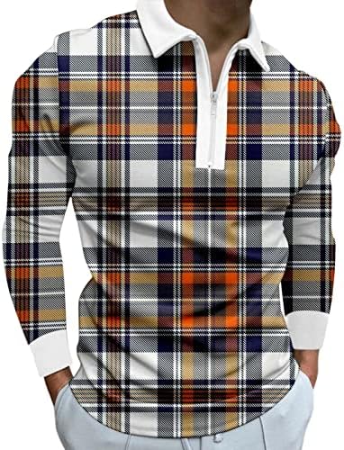XXBR 2022 Нови поло маици за мажи, долги ракави карирани јака од јака голф врвови на улична облека за улична облека за дизајнер на мускули
