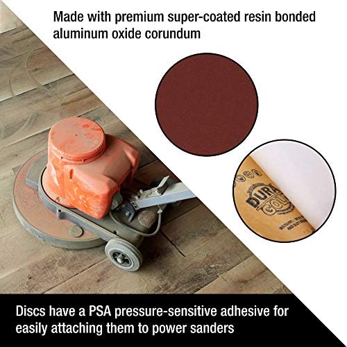 Dura -Gold Premium 12 Дискови за пескање со разновидни кутии - 60, 80, 120, 180, 240 решетки - дискови со шкурка со PSA само лепило