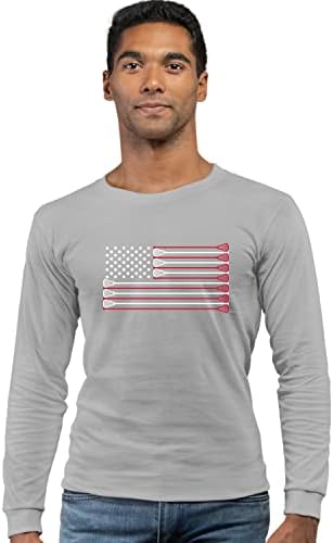 Одете сите надвор од лакрос во САД знаме лабава маица со долг ракав со долг ракав