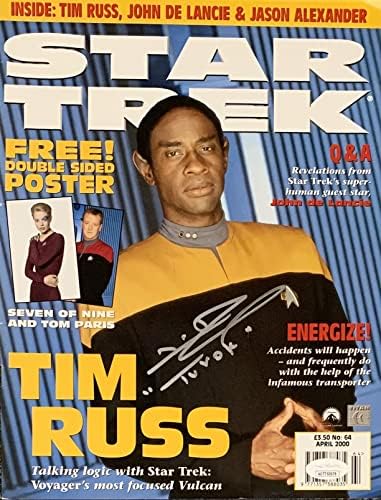 Тим Рус автограмираше потпишано испишано списание JSA Star Trek Voyager Tuvok