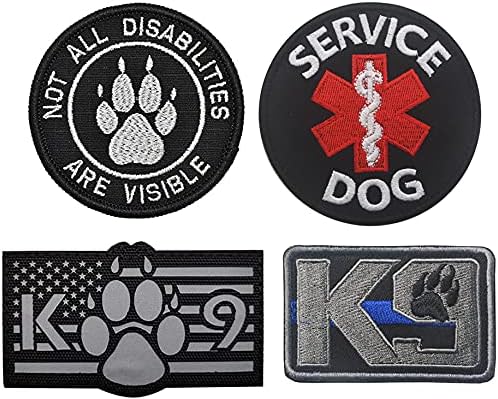 К9 Служба за прицврстувачи на кучиња за кучиња Не се сите инвалидитети се видливи во САД, управувач со знаме на знамето, рефлектирана значка