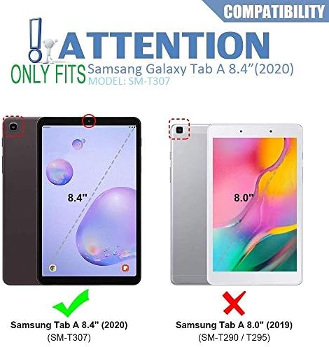 Wineecy Galaxy Tab Куќиште За Тастатура 8,4 2020 Година , Безжична Отстранлива Тастатура со Заштитен Капак За Samsung Galaxy Tab а 8,4 инчи 2020