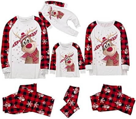 Божиќни пижами за семејство што одговара на Божиќниот тато PJS Постави печати PJS карирана празник за спиење за спиење, печатена облека за спиење