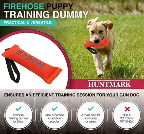 Обука за тренинзи за кученца од Firehose Firehose Dummy 9,5 ”x 2,5” –– Трајно и сигурен тренинг кученце - тренинг за водни птици за