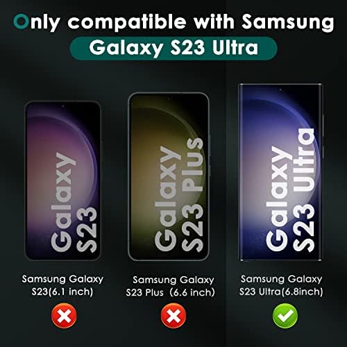 Sorlnern [3+3 Пакет] Samsung Galaxy S23 Ултра Екран Заштитник [Не Стакло], Поддршка Отпечаток Од Прст, Само-Лекување, Целосна Покриеност