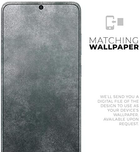 Дизајн Скинц потресена сребрена текстура v12 Заштитна винил декларална обвивка за обвивка на кожата компатибилен со Samsung Galaxy