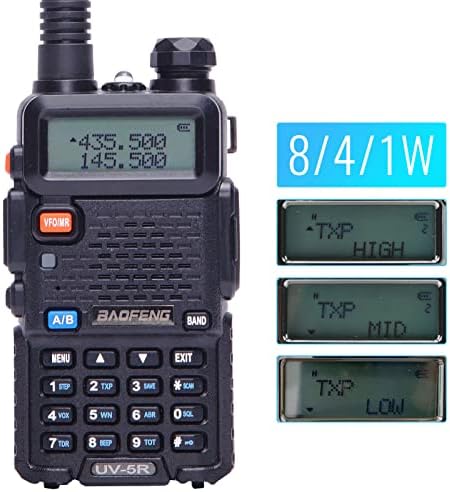 Баофенг УВ-5р 8 вати Висока Моќност VHF UHF Двојна Лента Двонасочна Радио Три-Моќност 8/4/1W Преносно Радио Со уште 3800mAh