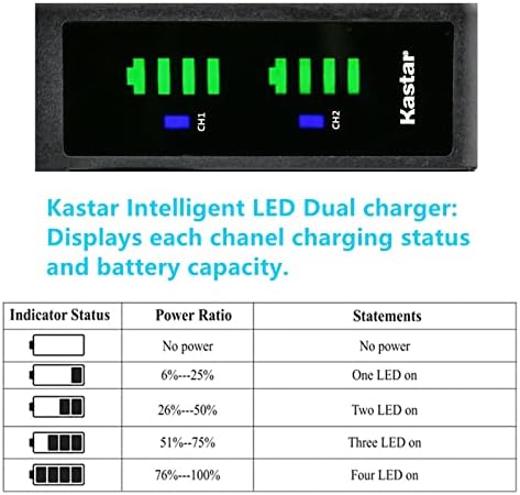 Kastar 1-Пакет Батерија И LTD2 USB Полнач Замена За Suptig Нуркање Светлина Висока Моќност Затемнети Водоотпорен LED Видео Светлина, Suptig XShot Затемнети Водоотпорен Led Видео Свет