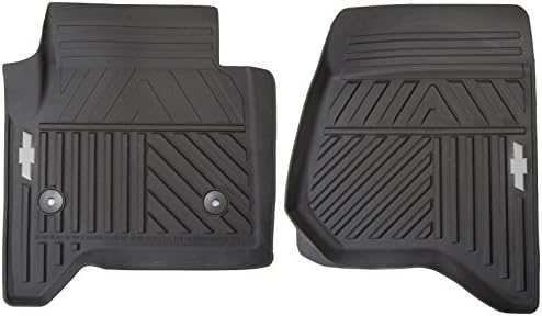 GM додатоци 84039114 предни временски подни душеци во црна боја со лого и држачи на Bowtie