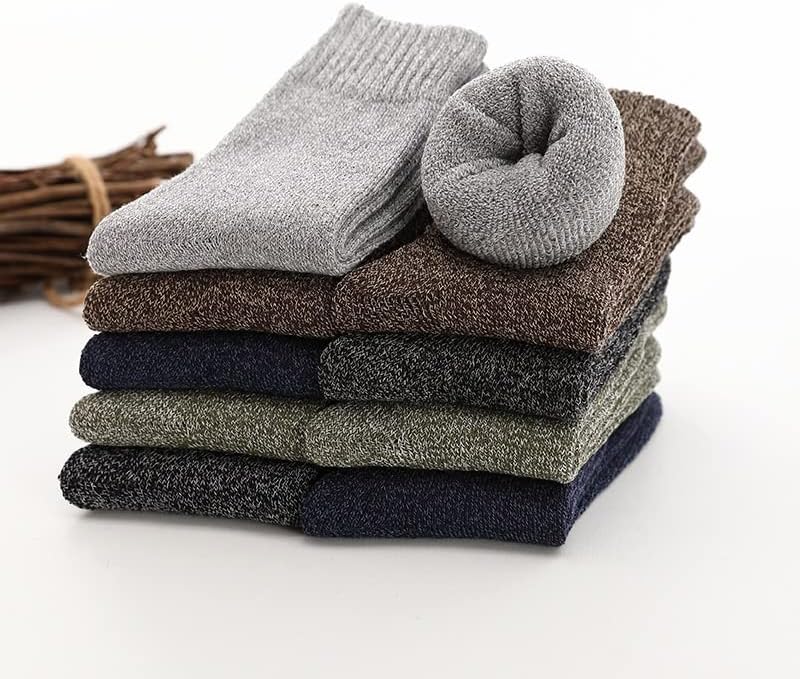 Xxxdxdp 5 пара задебелени волна чорапи Машки крпи Топли зимски чорапи памучни чорапи за да се задржат топло