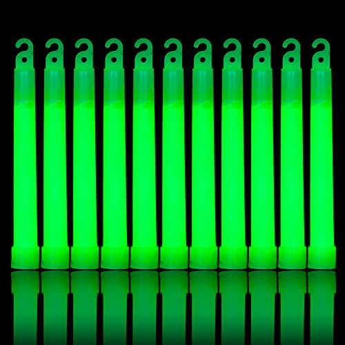 Nunesoke 12 ултра светли стапчиња за сјај, 6 инчи индустриски стапчиња за итни случаи, долготрајни 8-12 часа светла хемиска светлина, сјајни