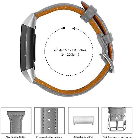 Замена на Мека Кожна Лента Компатибилна За Fitbit Полнење 3 Паметен Часовник, Цврста Боја Нараквица За Жени