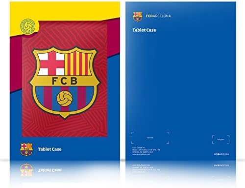 Дизајн на главни случаи официјално лиценциран FC Barcelona Glitch Crest Crest Crest Chail Book Cast Cover Cover Coveptable со Apple
