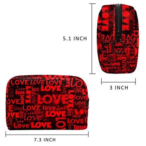Љубовник Празник Ден Љубов Црвена Козметичка Патна Торба Со Голем Капацитет Торбичка За Шминка За Повеќекратна Употреба Тоалетна