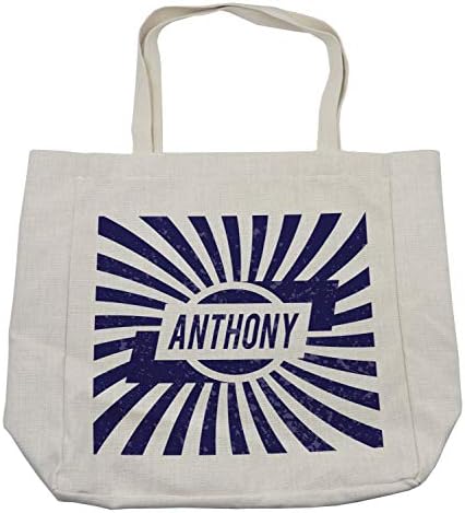 Амбесон Ентони торба за купување, машко дадено име со исушено појавување на ретро ленти, еколошка торба за еднократна употреба