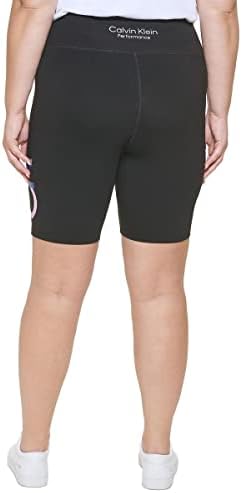 Calvin Klein Performance Womens Plus Logo Fitness Fitness Bike Short Black 3x
