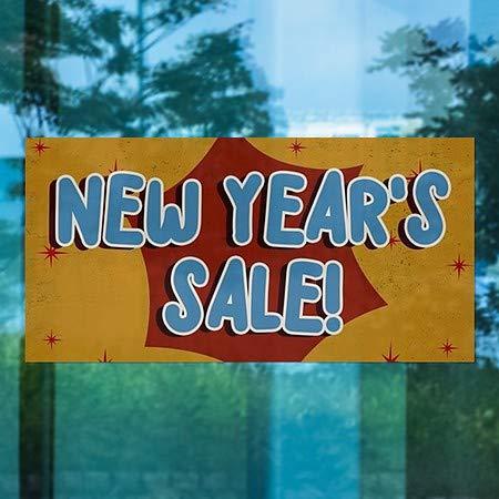 CGSignLab | Новогодишна Продажба-Пукна Носталгија Прицврстување На Прозорецот | 24x12