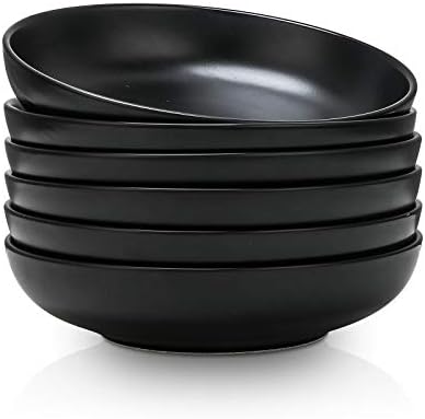 Селамика керамички чинии за тестенини од 7,8 инчи, големи чинии за порцеланска салата од 26 Унци, микробранова печка за миење садови, сет