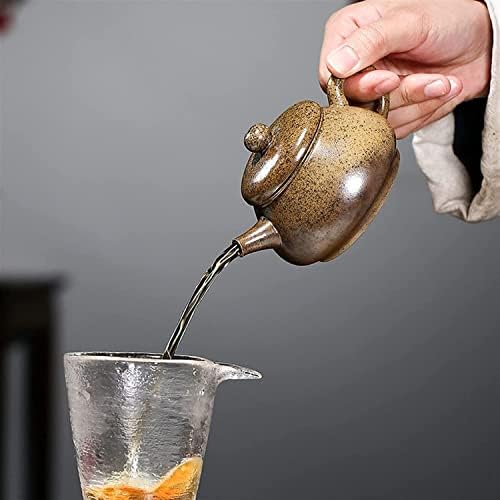 160мл Виолетова глинена чајник Рачно изработена печка Промена на чај сад сурова руда дел од кал, котел Зиша чај сет чајник чајник