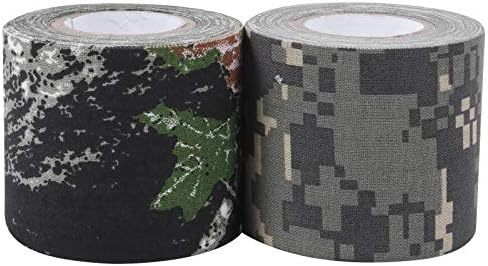 2 парчиња маскирна шема за самостојно лепило завојување кохезивна не-ткаена лента за домашна декор за забава за славење